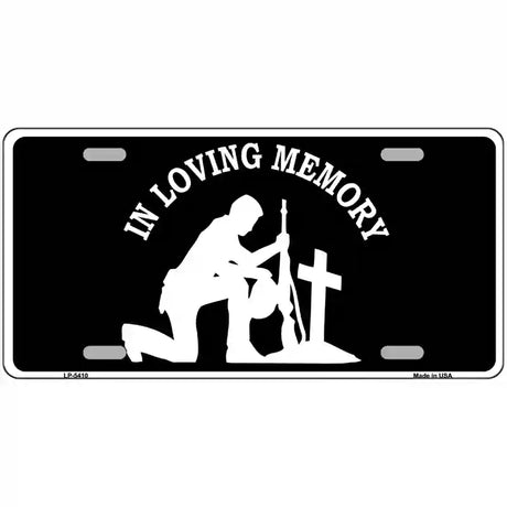 In Loving Memory Cross Novelty Metal License Plate 24" x 12" (LLP)