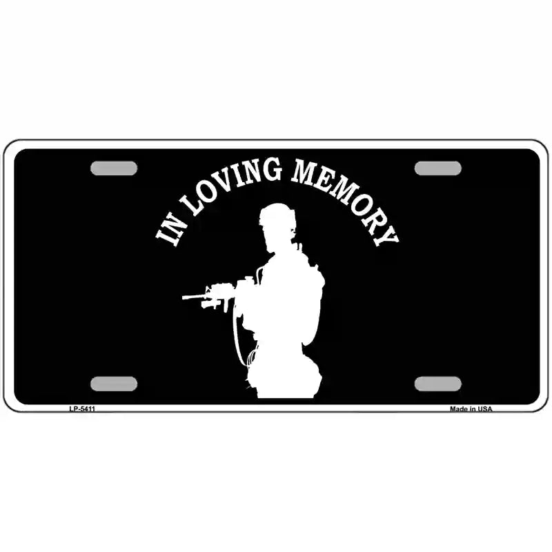 In Loving Memory Standing Novelty Metal License Plate 24" x 12" (LLP)