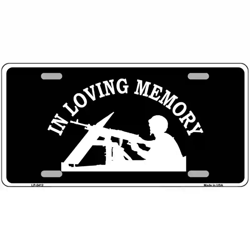 In Loving Memory Lookout Novelty Metal License Plate 24" x 12" (LLP)