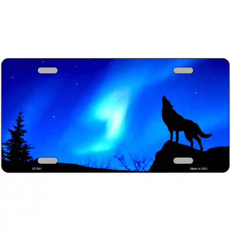 Wolf Metal Novelty License Plate 24" x 12" (LLP)