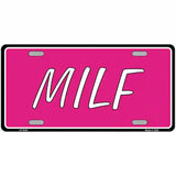 M.I.L.F Pink Metal Novelty License Plate 24" x 12" (LLP)