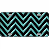 Tiffany Blue Chevron Metal Novelty License Plate 24" x 12" (LLP)