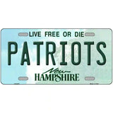 Patriots New Hampshire Metal Novelty License Plate 24" x 12" (LLP)