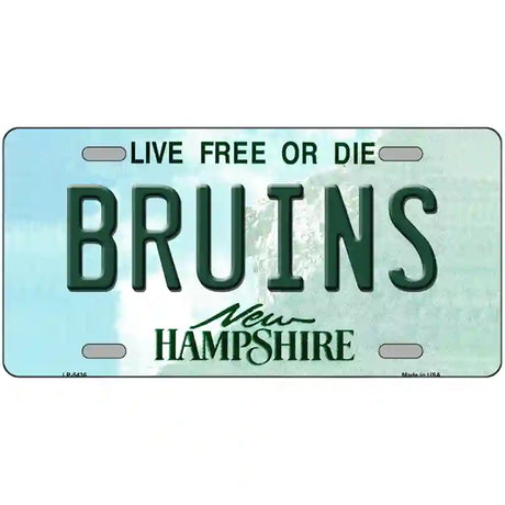 Bruins New Hampshire Metal Novelty License Plate 24" x 12" (LLP)