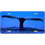 Whale Tail Metal Novelty License Plate 24" x 12" (LLP)