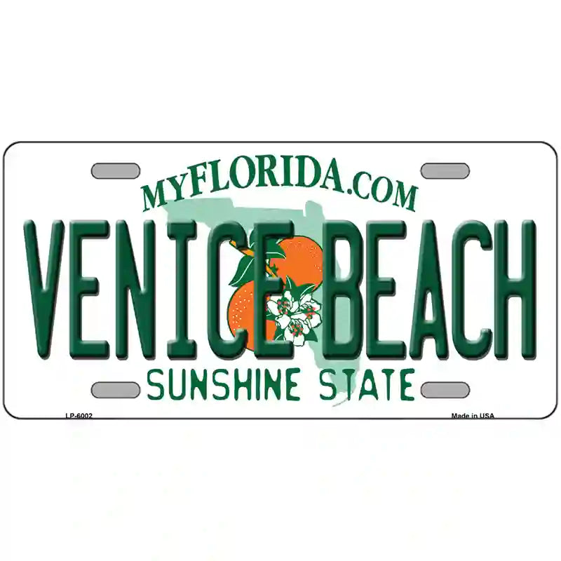 Venice Beach Florida Novelty Metal License Plate 24" x 12" (LLP)