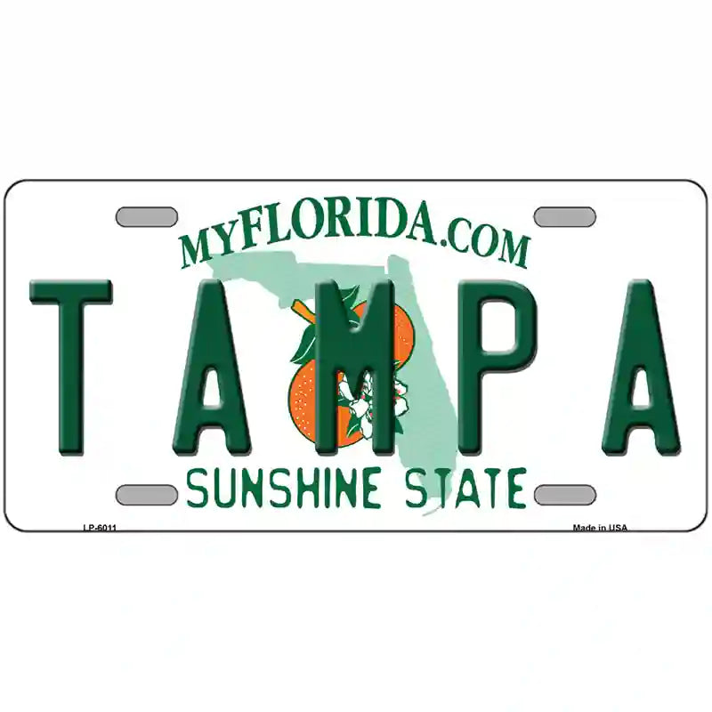 Tampa Florida Novelty Metal License Plate 24" x 12" (LLP)