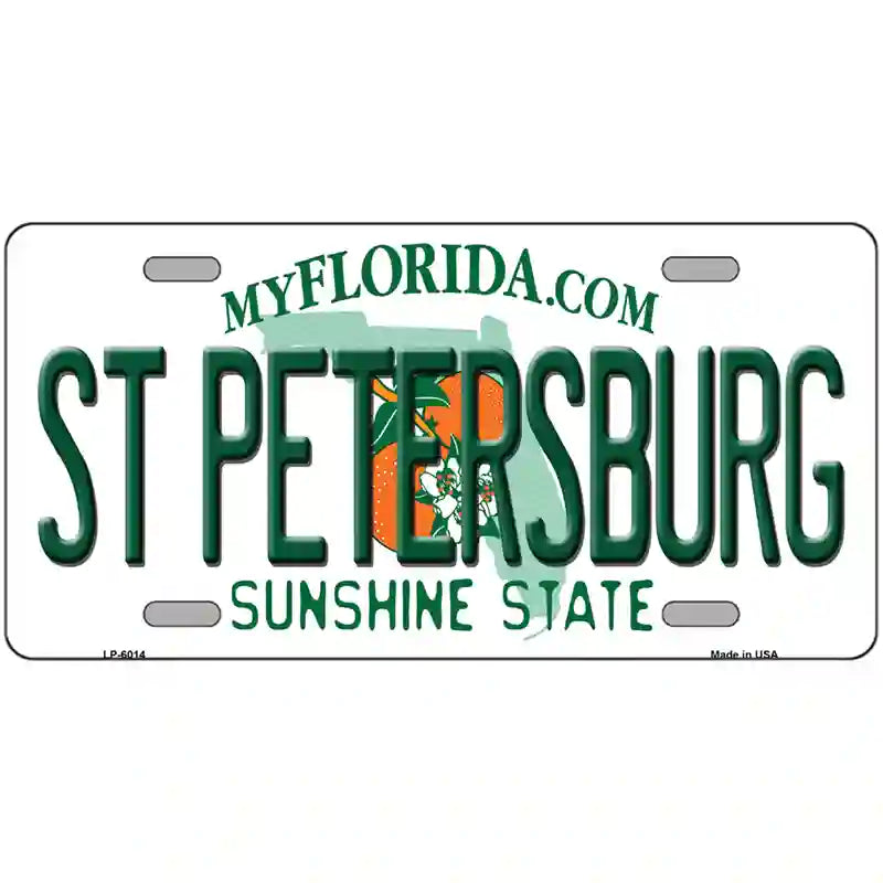 St Petersburg Florida Novelty Metal License Plate 24" x 12" (LLP)