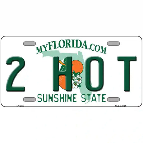 2 Hot Florida Novelty Metal License Plate 24" x 12" (LLP)