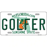 Golfer Florida Novelty Metal License Plate 24" x 12" (LLP)