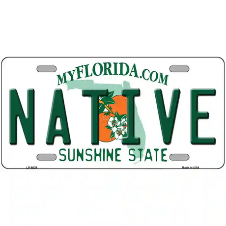 Native Florida Novelty Metal License Plate 24" x 12" (LLP)