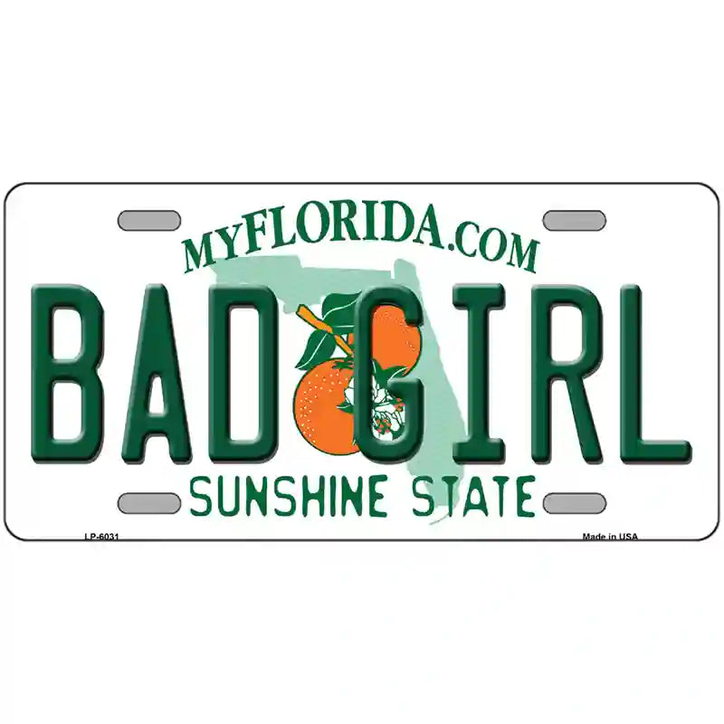 Bad Girl Florida Novelty Metal License Plate 24" x 12" (LLP)