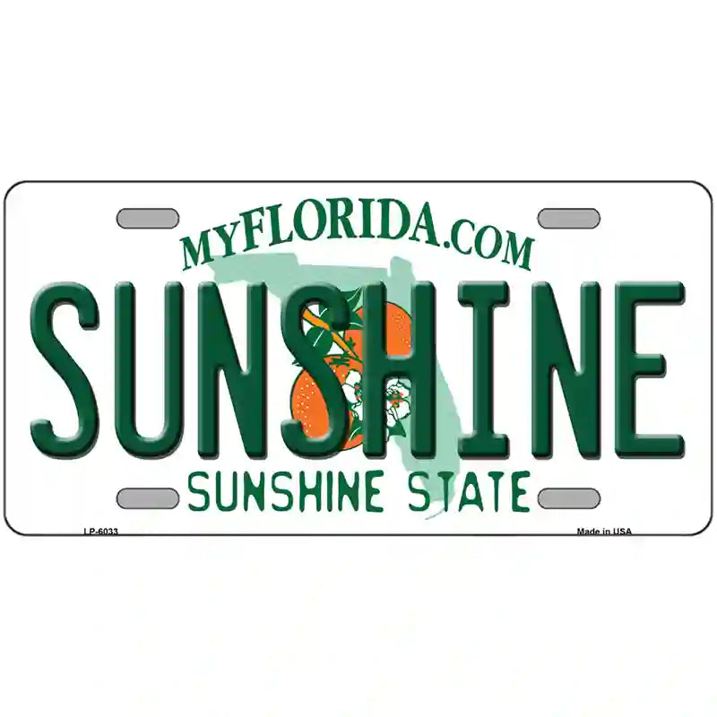 Sunshine Florida Novelty Metal License Plate 24" x 12" (LLP)