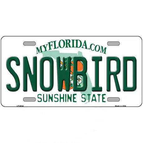 Snowbird Florida Novelty Metal License Plate 24" x 12" (LLP)