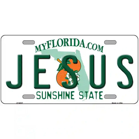 Jesus Florida Novelty Metal License Plate 24" x 12" (LLP)