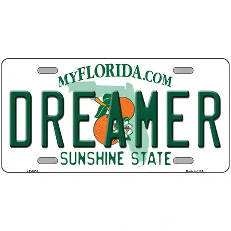 Dreamer Florida Novelty Metal License Plate 24" x 12" (LLP)