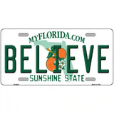 Believe Florida Novelty Metal License Plate 24" x 12" (LLP)