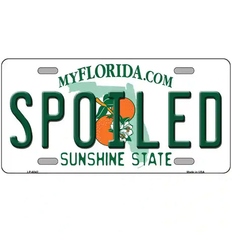 Spoiled Florida Novelty Metal License Plate 24" x 12" (LLP)