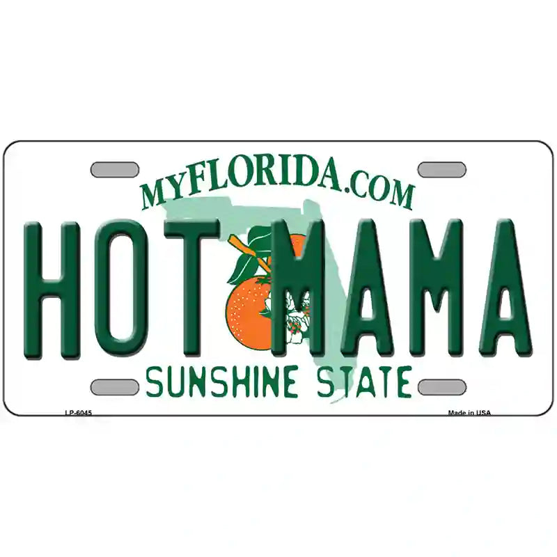 Hot Mama Florida Novelty Metal License Plate 24" x 12" (LLP)