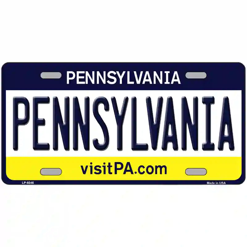 Pennsylvania State Novelty Metal License Plate 24" x 12" (LLP)