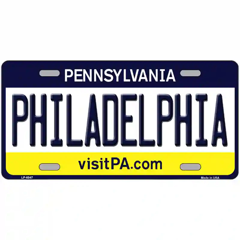 Philadelphia Pennsylvania State Novelty Metal License Plate 24" x 12" (LLP)