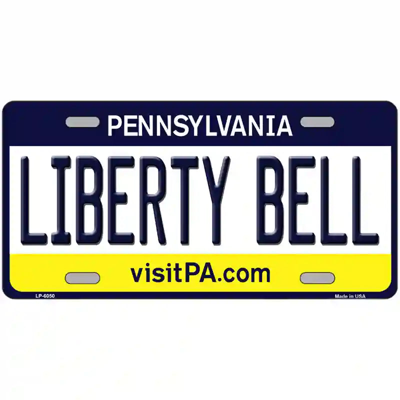 Liberty Bell Pennsylvania State Novelty Metal License Plate 24" x 12" (LLP)