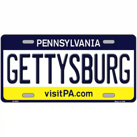 Gettysburg Pennsylvania State Novelty Metal License Plate 24" x 12" (LLP)