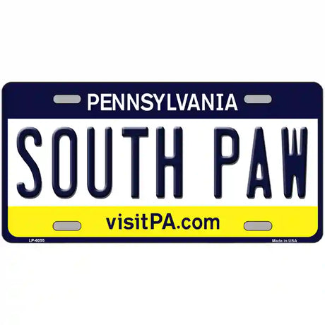 South Paw Pennsylvania State Novelty Metal License Plate 24" x 12" (LLP)