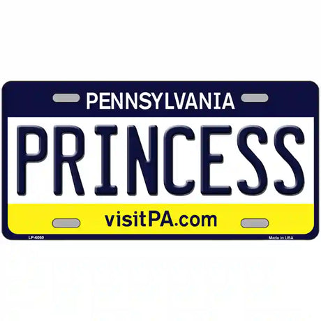 Princess Pennsylvania State Novelty Metal License Plate 24" x 12" (LLP)