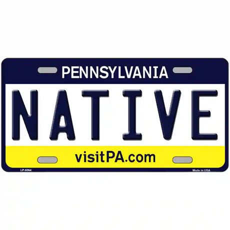 Native Pennsylvania State Novelty Metal License Plate 24" x 12" (LLP)