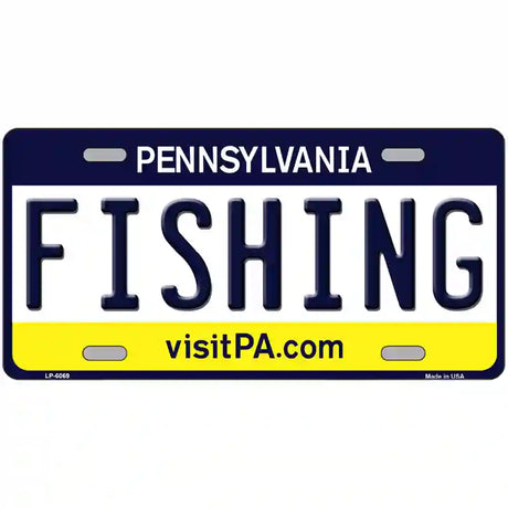 Fishing Pennsylvania State Novelty Metal License Plate 24" x 12" (LLP)