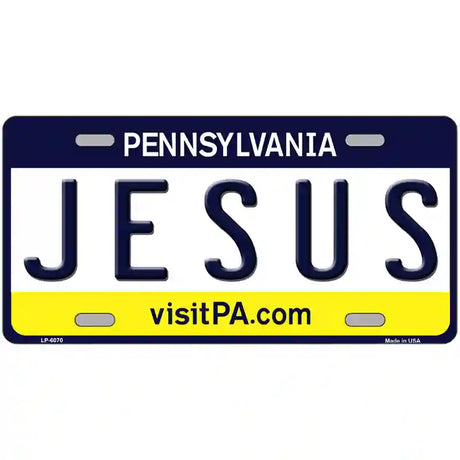 Jesus Pennsylvania State Novelty Metal License Plate 24" x 12" (LLP)