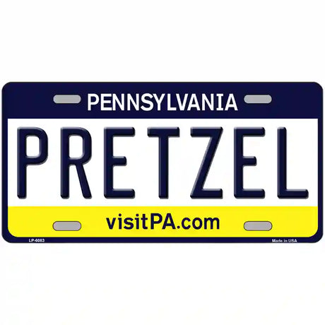 Pretzel Pennsylvania State Novelty Metal License Plate 24" x 12" (LLP)