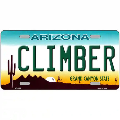 Arizona Climber Novelty Metal License Plate 24" x 12" (LLP)