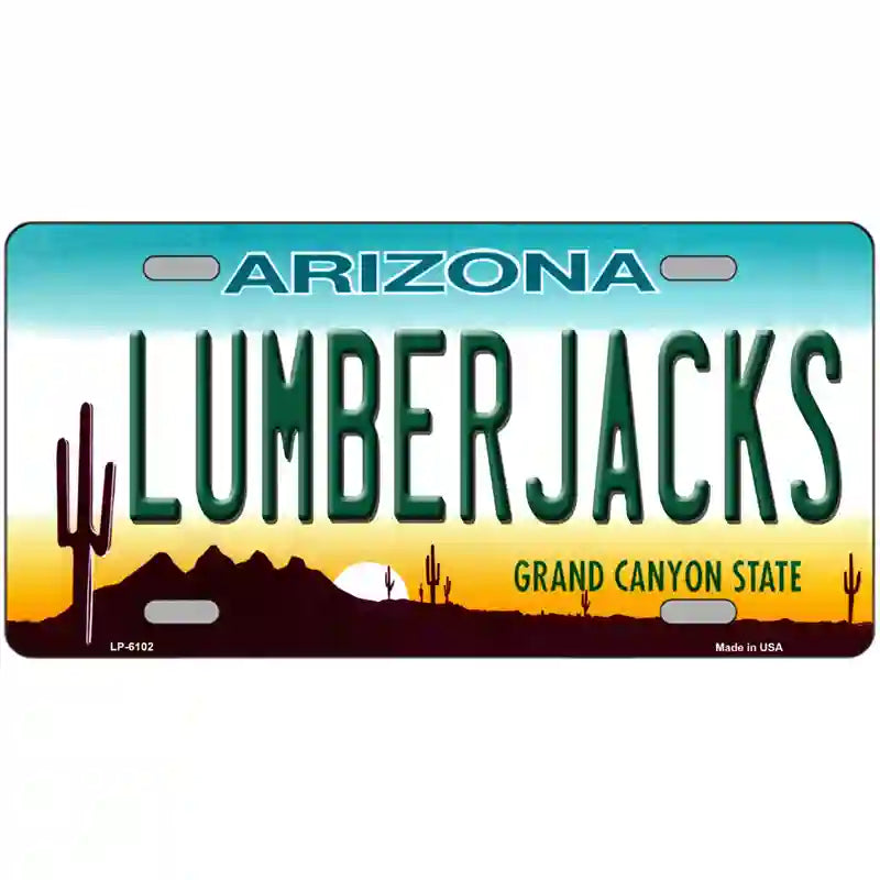 Arizona Lumberjacks Novelty Metal License Plate 24" x 12" (LLP)