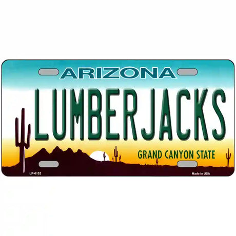 Arizona Lumberjacks Novelty Metal License Plate 24" x 12" (LLP)