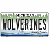 Michigan Wolverines Metal Novelty License Plate 24" x 12" (LLP)