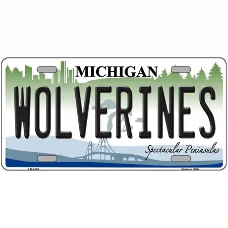 Michigan Wolverines Metal Novelty License Plate 24" x 12" (LLP)