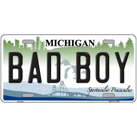 Bad Boy Michigan Metal Novelty License Plate 24" x 12" (LLP)