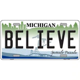 Believe Michigan Metal Novelty License Plate 24" x 12" (LLP)