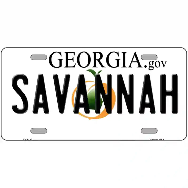 Savannah Georgia Novelty Metal License Plate 24" x 12" (LLP)