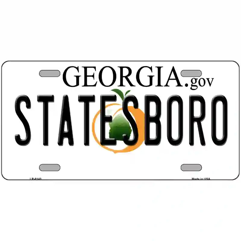 Statesboro Georgia Novelty Metal License Plate 24" x 12" (LLP)