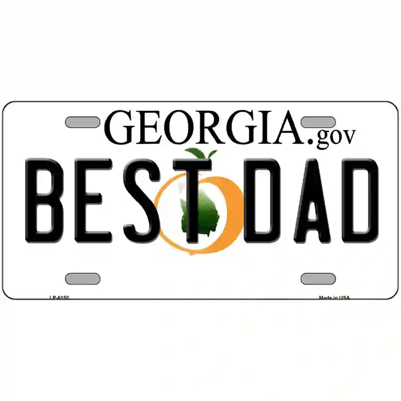 Best Dad Georgia Novelty Metal License Plate 24" x 12" (LLP)