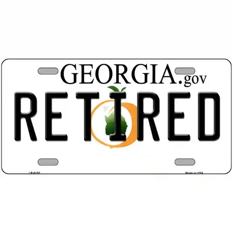 Retired Georgia Novelty Metal License Plate 24" x 12" (LLP)