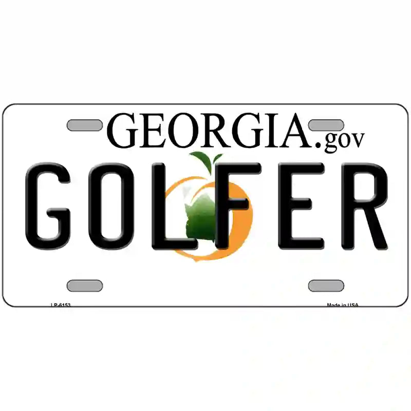 Golfer Georgia Novelty Metal License Plate 24" x 12" (LLP)