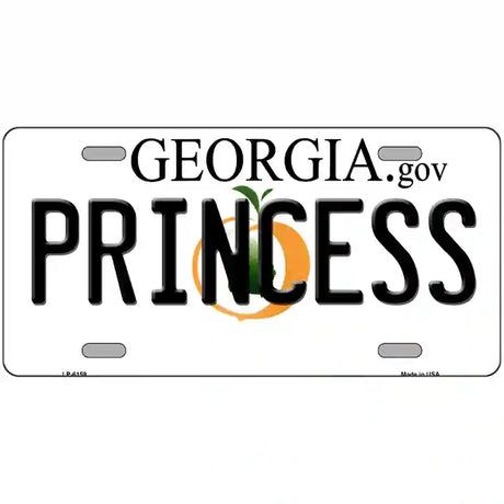 Princess Georgia Novelty Metal License Plate 24" x 12" (LLP)