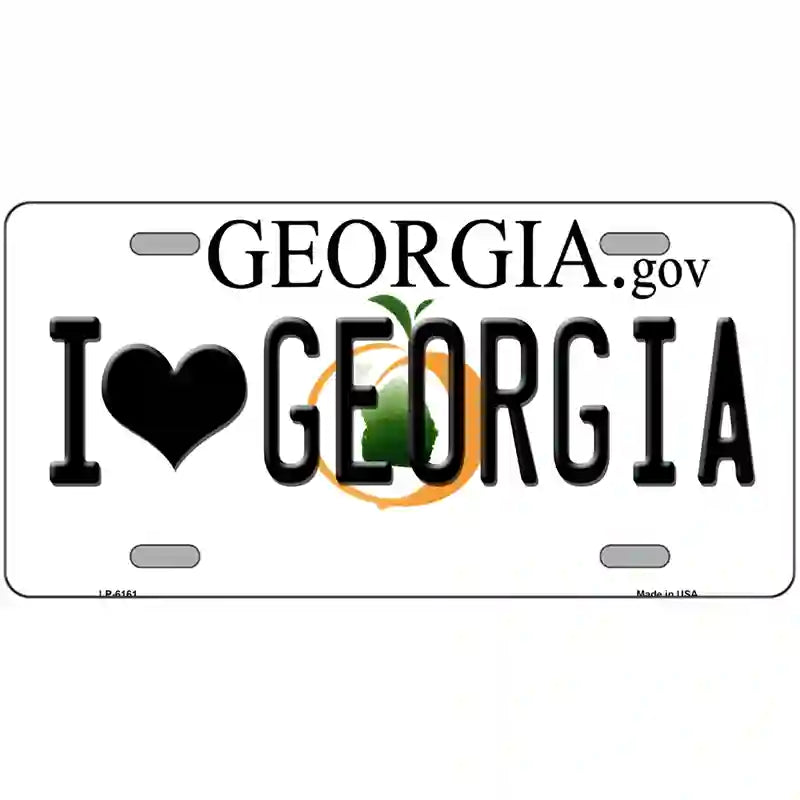 I Love Georgia Novelty Metal License Plate 24" x 12" (LLP)