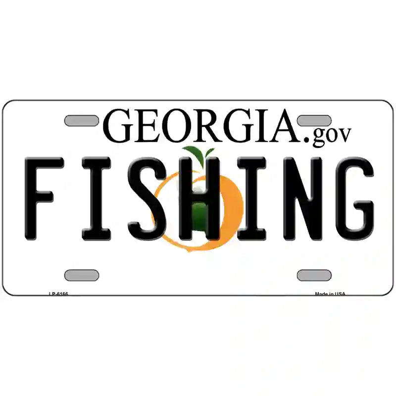 Fishing Georgia Novelty Metal License Plate 24" x 12" (LLP)