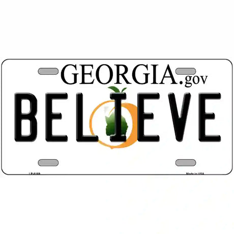 Believe Georgia Novelty Metal License Plate 24" x 12" (LLP)