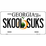 Skool Suks Georgia Novelty Metal License Plate 24" x 12" (LLP)